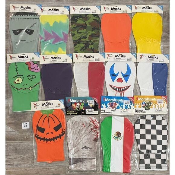 Morphsuits Set of 14 Morph Halloween Masks Lot 27 - Picture 1 of 2